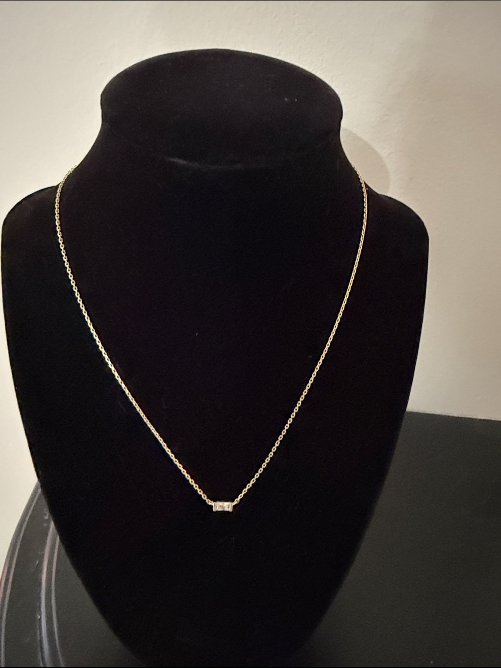 Delicate Gold Bar Pendant Necklace - Women's Jewelry